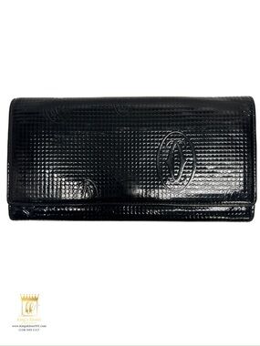 Black patent leather Cartier happy birthday wallet